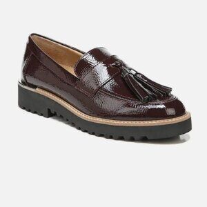 Franco Sarto Carney Burgundy Patent Lug Sole Leather Loaafers w/ Tassles | 10